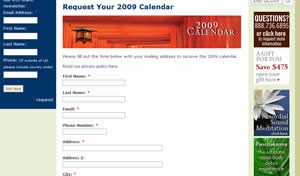 Free 2009 Calendar from Chopra Center