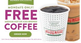 FREE Coffee at Krispy Kreme