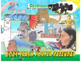 FREE 2021 Oklahoma Color Our State Trash Free Calendar I Crave Freebies