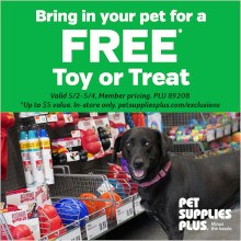 FREE Toy or Treat at Pet Supplies Plus
