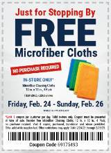 FREE Microfiber Cleaning Cloths at Harbor Freight