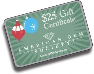 Free $25 American Gem Society Gift Certificate
