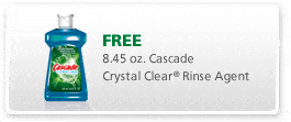 Free Sample of Cascade Crystal Clear Rinse Agent