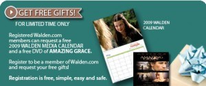 Free 2009 Walden Media Calendar and Amazing Grace DVD