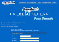 Free Sample of Aquafresh Extreme