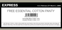 Free Essential Cotton Panty at Express