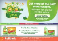 Free Coupon for Gain Detergent and Gain Fabric Softener