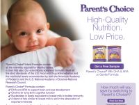 Free Sample of Parent's Choice Powdered Baby Formula