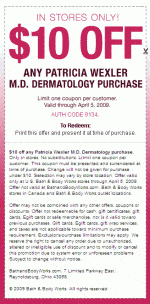 $10 Off Any Patricia Wexler M.D. Dermatology Purchase