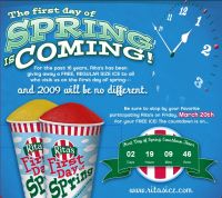 Free Ice at Rita's on March 20th