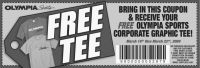 Click here for the coupon for free t-shirt