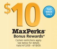 $10 MazPerks Bonus Reward