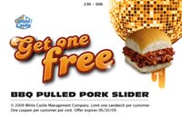 Free BBQ Pulled Pork Sandwich at White Castle