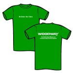 Free WOODWAY Be Green. Run Clean. T-Shirt