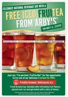 Free Iced FruiTea at Arby’s- Today Only!