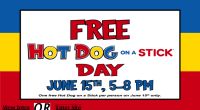 Free Hot Dog on a Stick Today 6/15 from 5-8pm