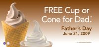 Free Cup or Cone for Dad from TCBY on June 21