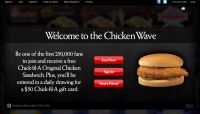 Free Chicken Sandwich When You Join the Wave