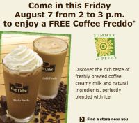 Free Coffee Freddo at Peet's Today