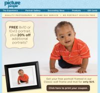 Free 8×10 or 10×13 Portrait at Picture People