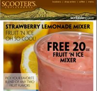 Free 20 OZ. Fruit 'N Ice Mixer at Scooter's Coffeehouse