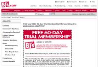 Free 60-Day Trial Membership at BJs