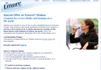Free Ensure Shake - Coupon