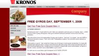 Free Gyros Sandwich at Kronos Foods