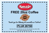 Free Coffee at Kum and Go