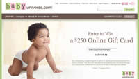 Baby Universe - Win $250 Gift Card