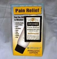 Free Sample of Dromeo Pain Relief Analgesic Lotion