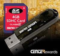 Free 4GB SD Card or USB Drive at Microcenter Stores in California