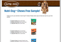 Free Nutri-Dog Dog Chews Sample