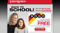 Vision World Buy One Get One Coupon