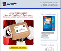 Free Sample of Avery White Shipping Labels