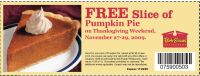 Free Slice of Pumpkin Pie