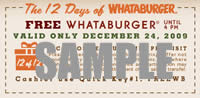 Free Whataburger at Whataburger - Dec. 24th ONLY!