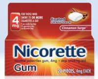Free Sample of Nicorette Cinnamon Surge Coated Gum