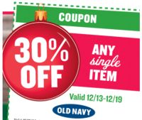 Old Navy: 30% Off Printable Coupon