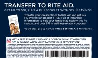Transfer to Rite Aid. Get Up To $50 in Gift Cards + $75 Coupon Booklet