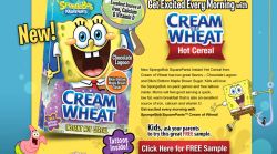 Free Sample of SpongeBob Square Pants Cream of Wheat Cereal