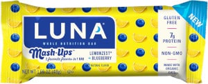 LUNA Mash-Ups LEMONZEST + BLUEBERRY Bar