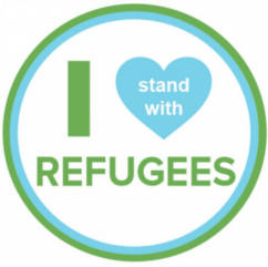 I Stand with Refugees Stickers