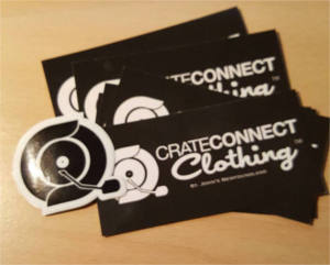 FREE Crate Connect Clothing Stickers