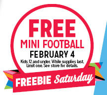 FREE Mini Football for Kids at Kmart