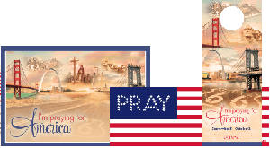 Pray American Flag Sticker