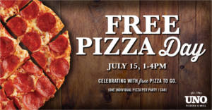 FREE Pizza at Pizzeria Uno