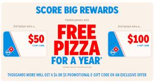 WIN Domino's FREE Pizza