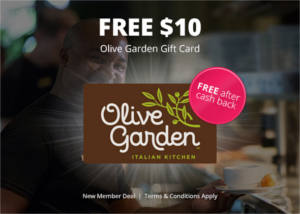 FREE $10 Olive Garden Gift Card
