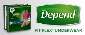 FREE Depend FIT-FLEX Underwear Chat Pack